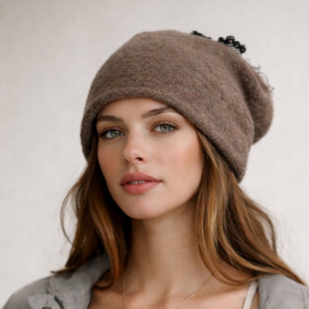 Hat Artist Dessiner Made in Italy Alpaca Wool Knit Beanie NWOT